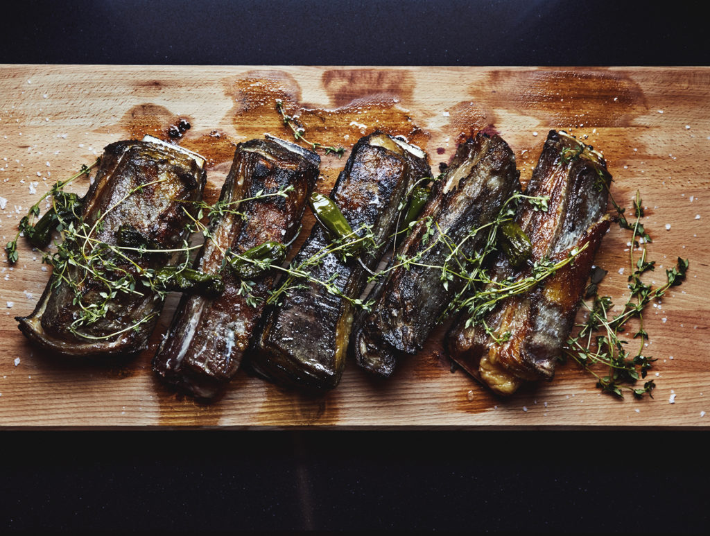 Grilled meat from the Robata Grill at Jonathan Restaurant, Britannia Hotel in Trondheim, Norway