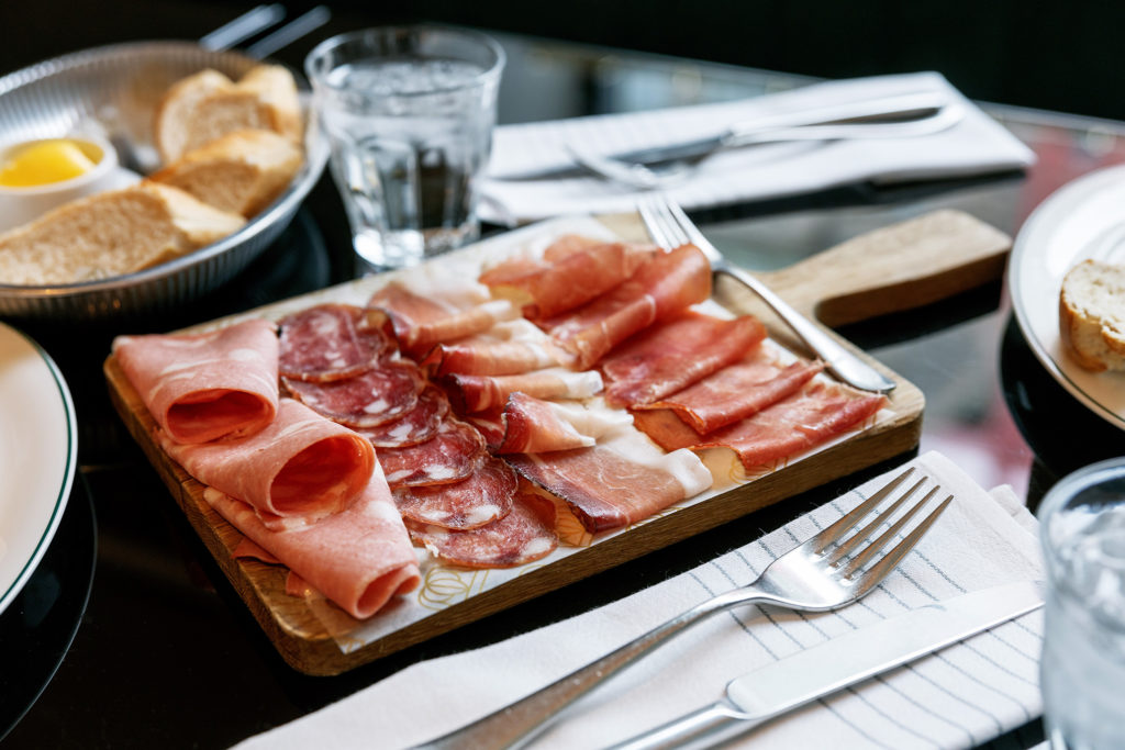 plat du charcuterie at Brasserie Britannia