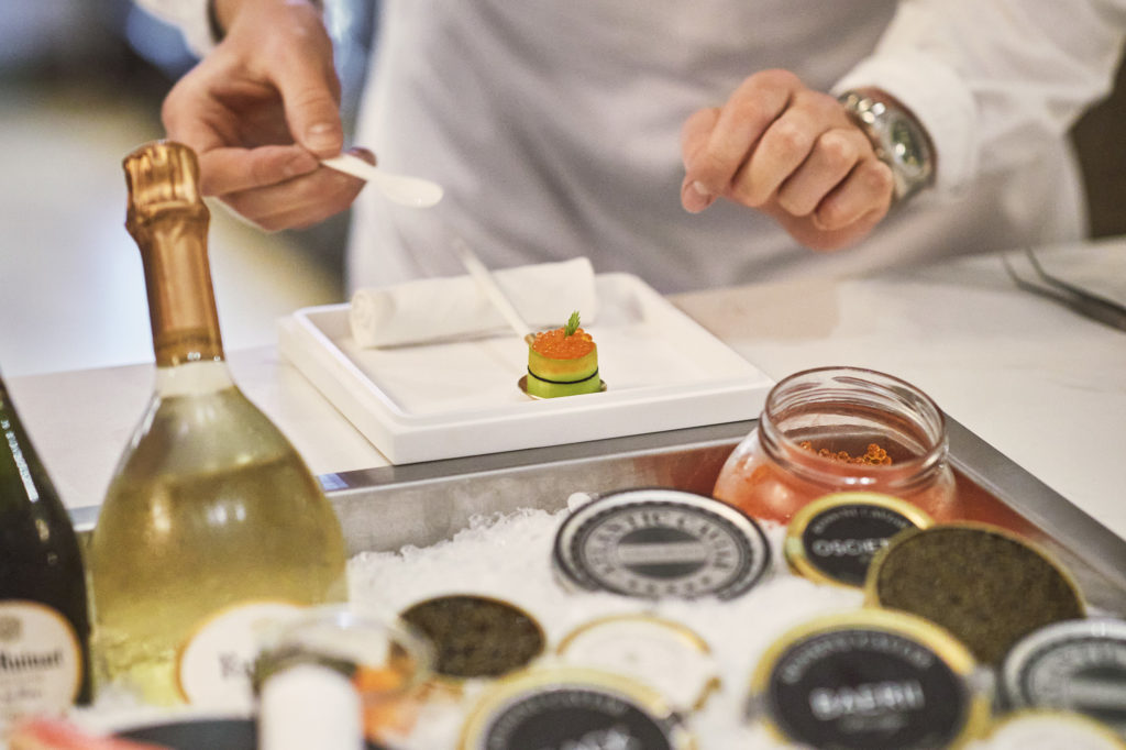 The Caviar Bar serves a great selection of caviar types