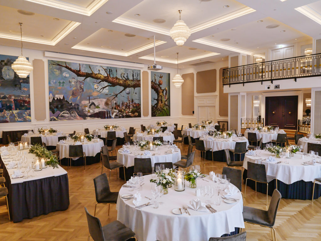 Britannia Hall prepared for a wedding party