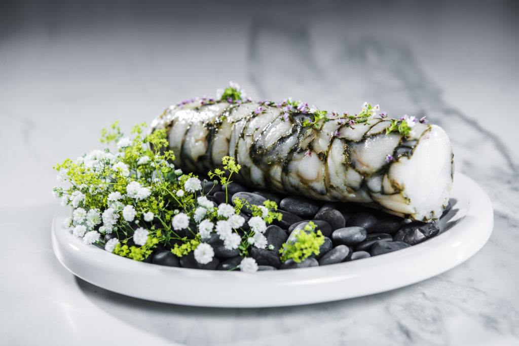 Monkfish served in Speilsalen