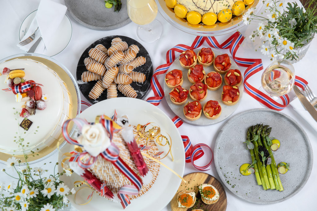 Britannia Hotel's 17th May buffet for take away, with savoury and sweet favourites