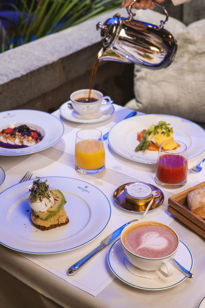 Five star hotel breakfast served at Britannia Hotel