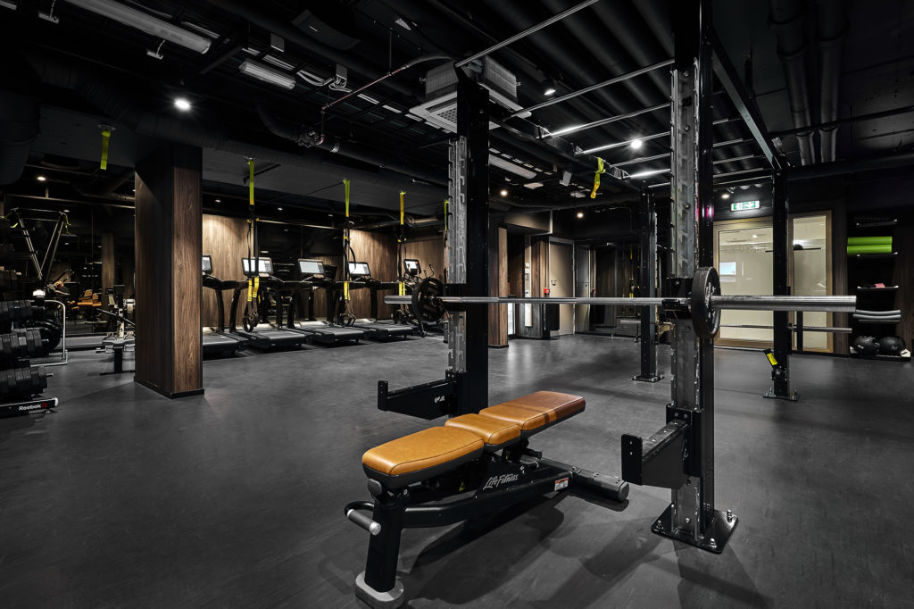 Gym quipment in the fitness area at Britannia Hotel