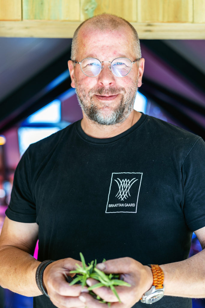 Kristian Nustad, owner of Braattan Gaard, Britannia hotel's farm kitchen outside of Trondheim, on the lake Jonsvatnet