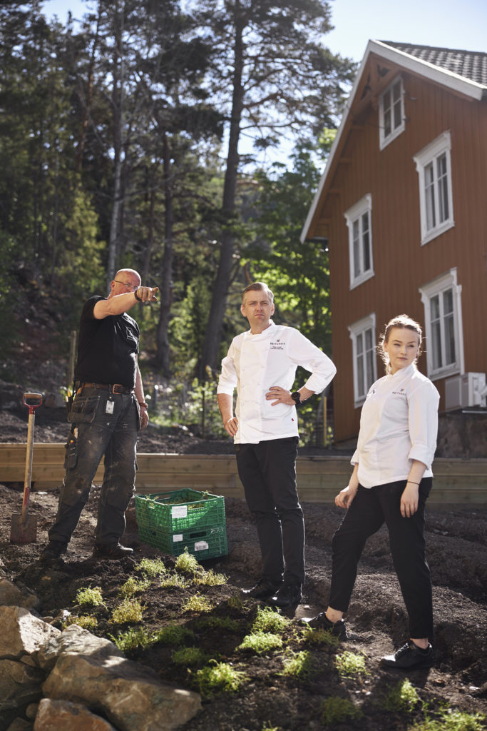 Britannia Chefs at Braattan Gaard, the hotel's farm kitchen outside of Trondheim